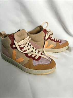 Veja V-15 Suede Multico Color Block Sneakers EU 39
